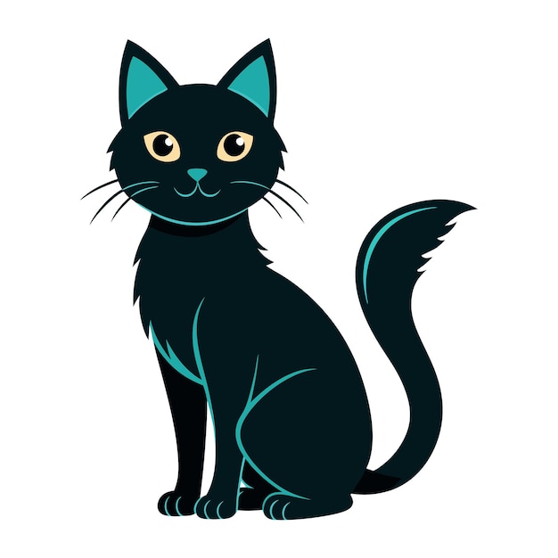 Una linda ilustración vectorial de gatos