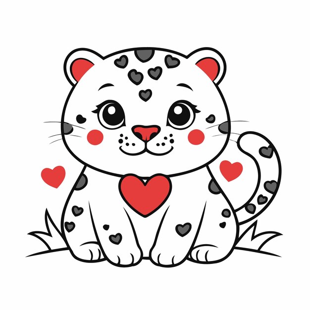 Una linda ilustración vectorial de un Jaguar para libros infantiles