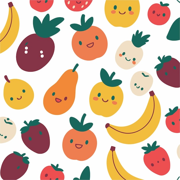 Una linda ilustración vectorial de un libro de cuentos de Frutas para niños