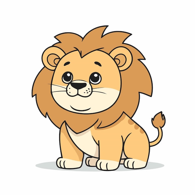Una linda ilustración vectorial de un libro de leones para niños