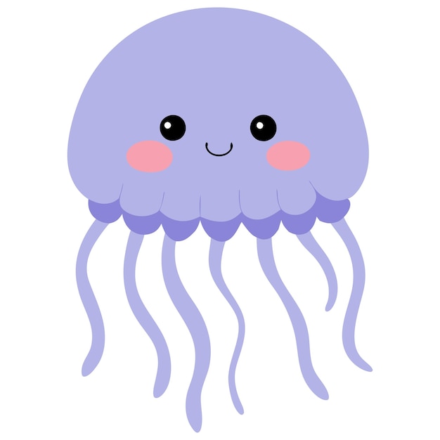 Linda ilustración vectorial de medusas