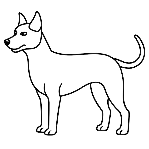 Una linda ilustración vectorial de un perro