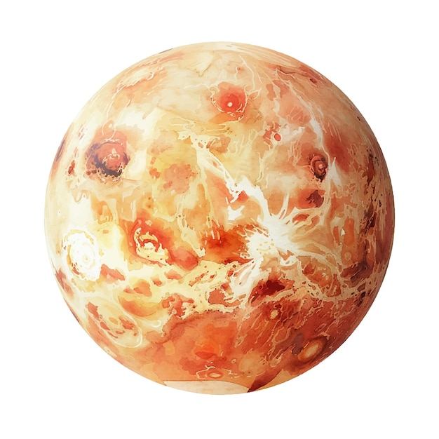 linda ilustración vectorial del planeta en estilo acuarela