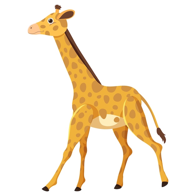 Linda jirafa ilustración vectorial