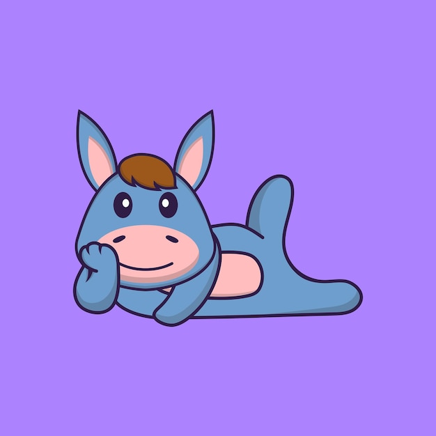 Linda llama acostada. Concepto de dibujos animados de animales aislado. Estilo de dibujos animados plana
