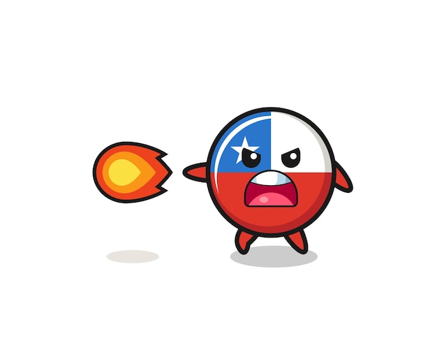 Linda mascota de la bandera de chile está disparando poder de fuego