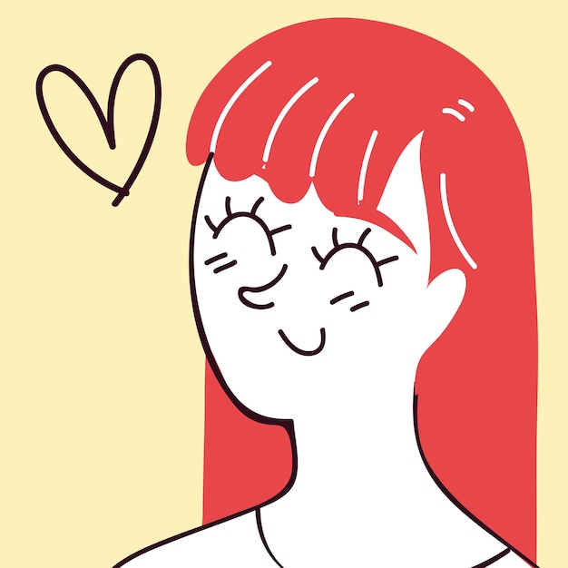 Linda mujer y corazon