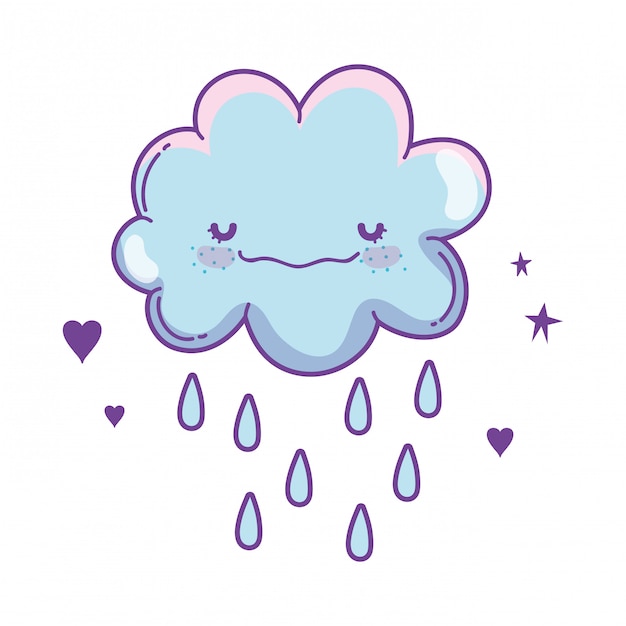 Linda nube de dibujos animados