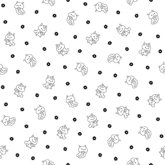 La linda oruga kawaii para colorear