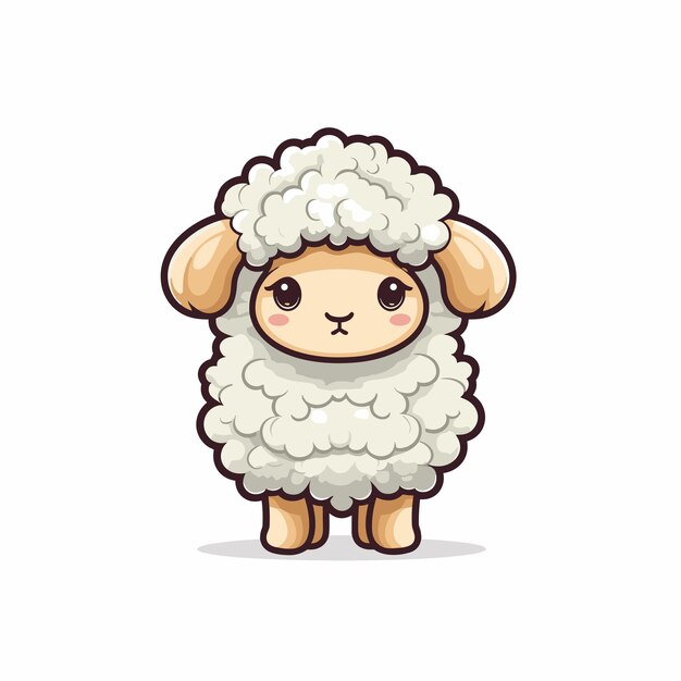 Vector linda ovejita ilustración de una ovejita