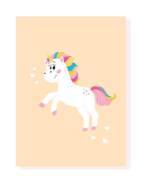 Linda pancarta de unicornio