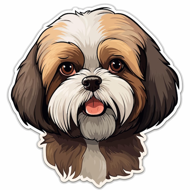 linda pegatina shih tzu