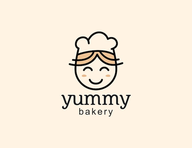 Linda plantilla de diseño de logotipo de panadería