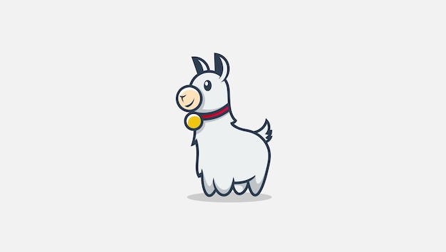 Linda plantilla de diseño de vector de logotipo de liama