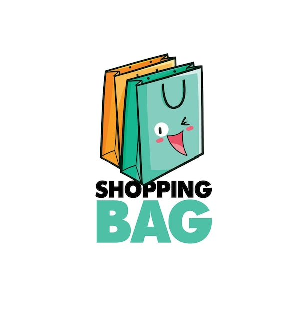 Linda plantilla de logotipo de empresa de bolsa de compras
