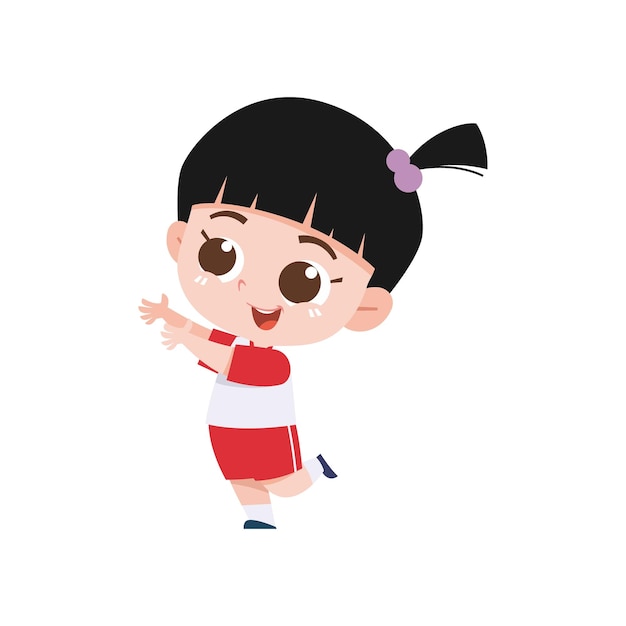 linda pose de un niño pequeño corriendo joven