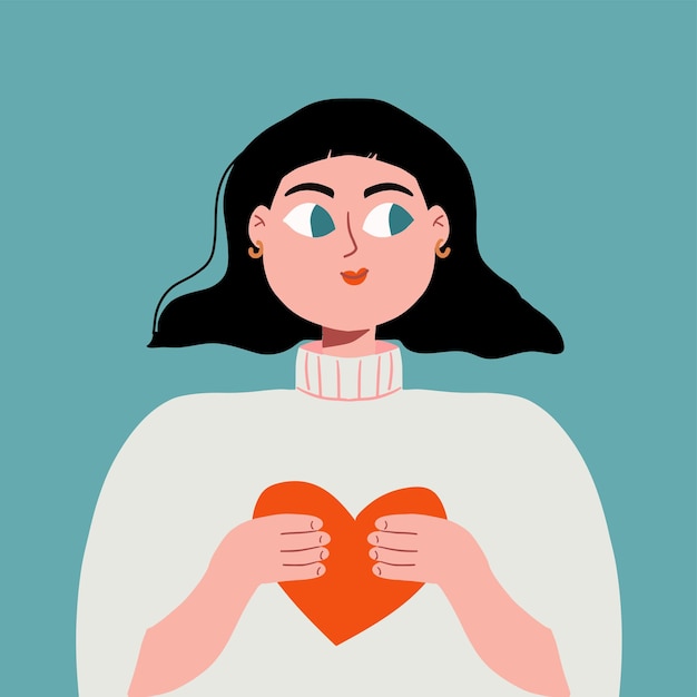 linda postal, pancarta, póster para el día de San Valentín