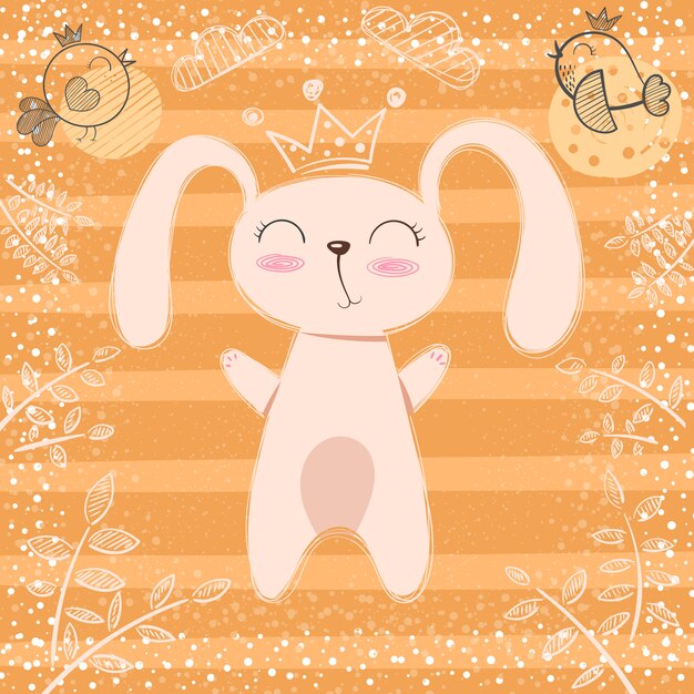 Linda princesita - dibujos animados de conejo