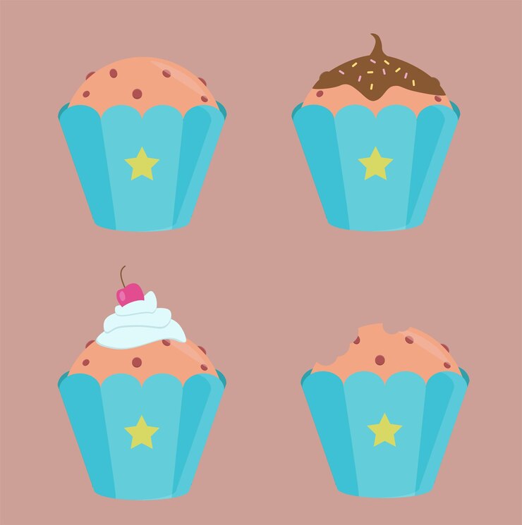 lindas galletas de diseño plano
