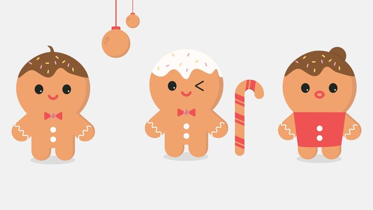 Lindas galletas navideñas de jengibre