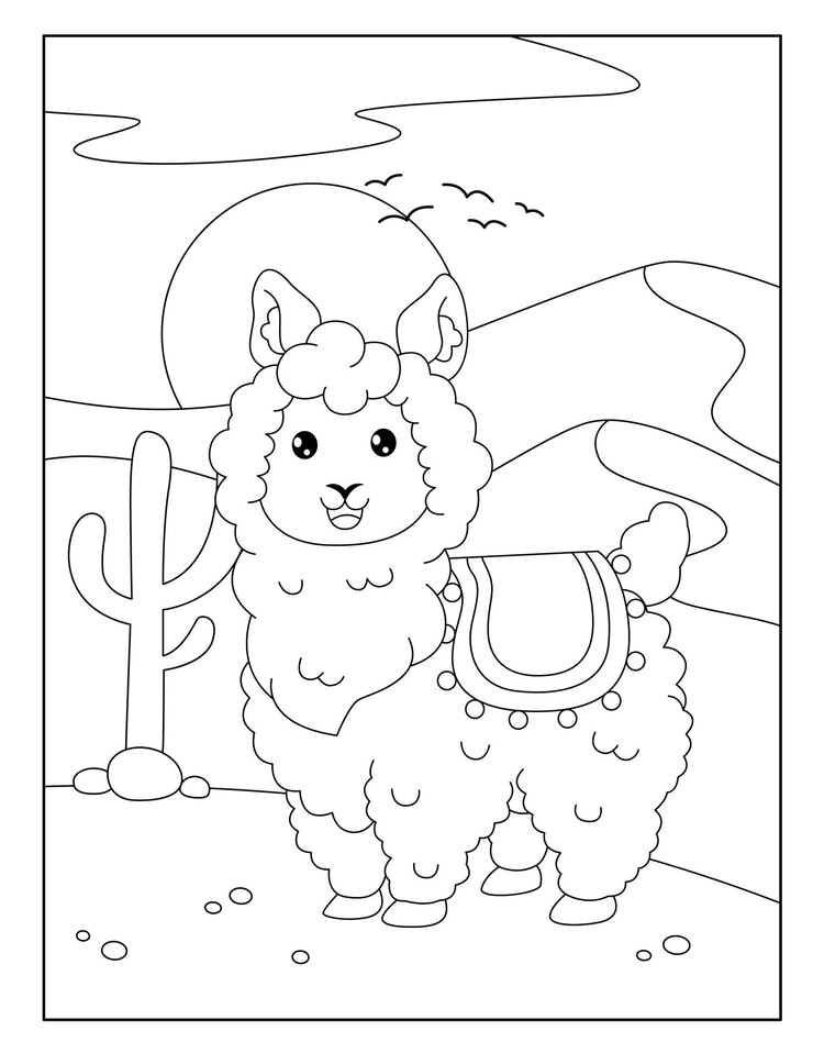 Vector lindas llamas de contorno para colorear páginas para niños