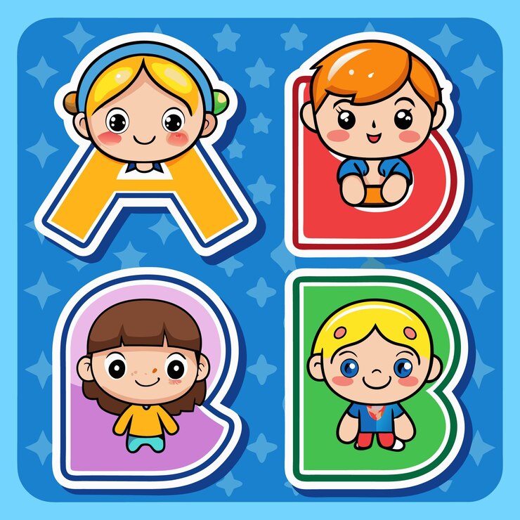 Vector lindas pegatinas