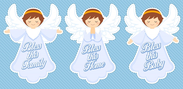 Lindo ángel de bendición, decoración de bebé