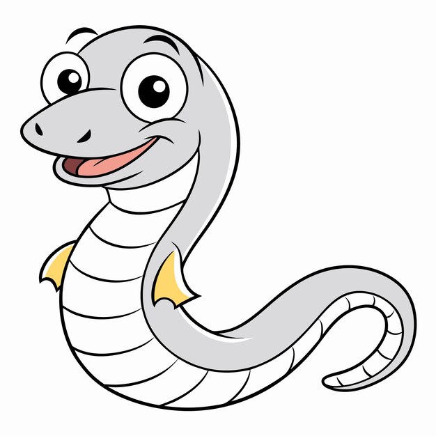 El lindo anguila de dibujos animados