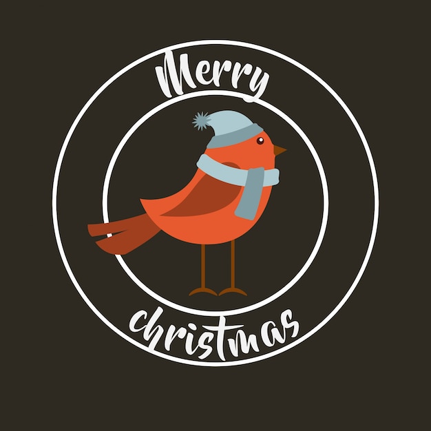lindo animal feliz navidad aislado icono
