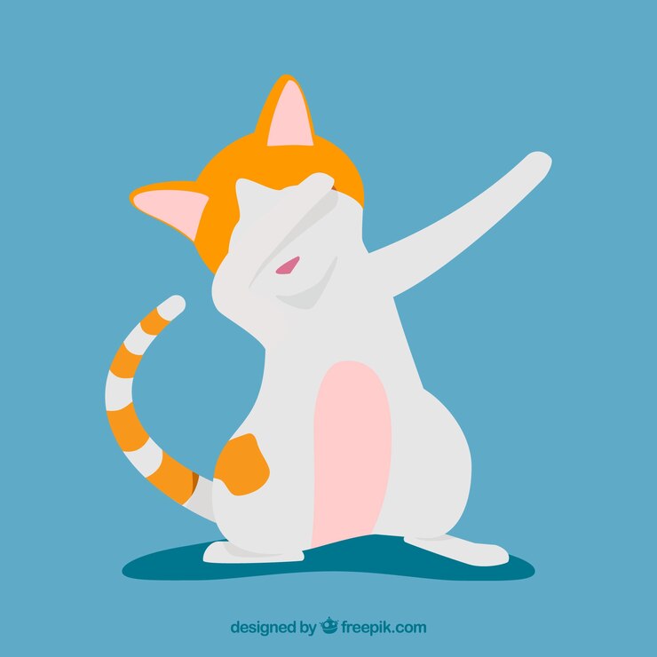Vector lindo animal haciendo dabbing