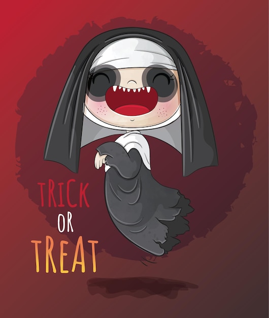 Vector lindo animal pequeño fantasma niños feliz halloween ilustración - lindo animal acuarela niños personaje