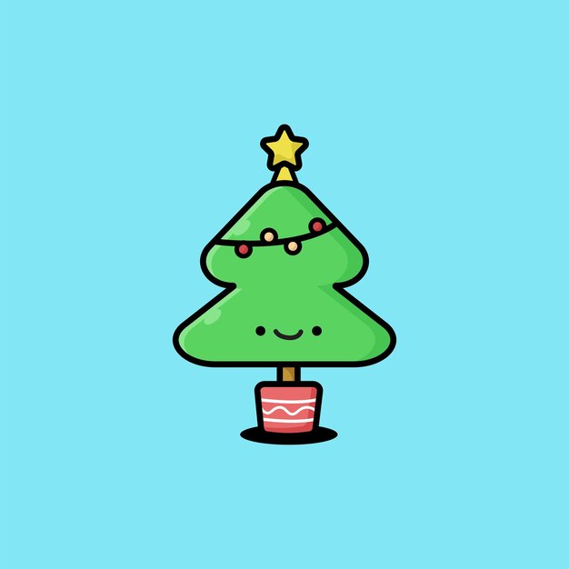 Lindo árbol de navidad kawaii