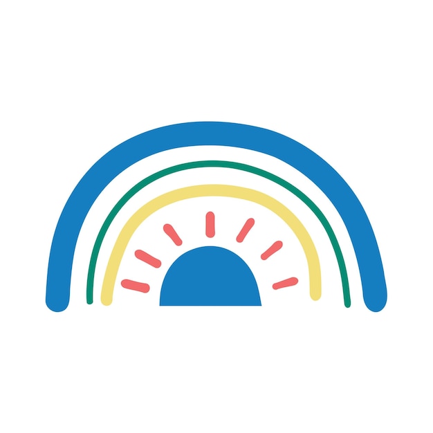 Lindo arco iris boho Cliparts para tarjetas de felicitación de la habitación del bebé niños y camisetas de bebé y usar