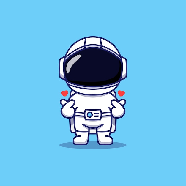 Lindo, astronauta, posar, amor, mano