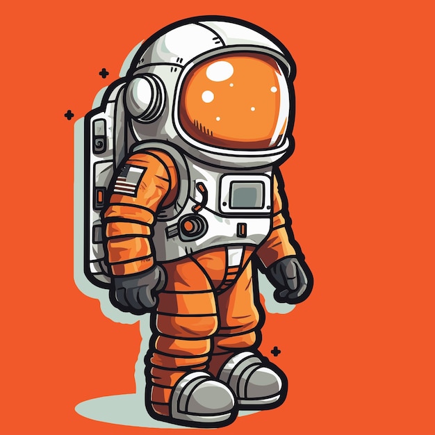 Lindo astronauta vector icono ilustración ciencia tecnología icono aislado plano