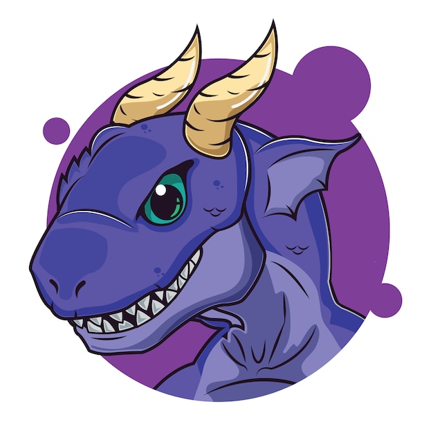 Lindo avatar de dragon púrpura