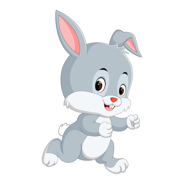 lindo bebé conejo de dibujos animados
