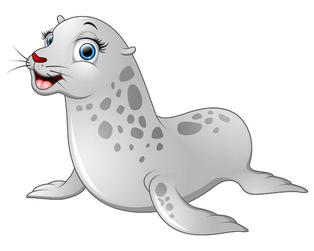 Lindo bebé de dibujos animados de foca