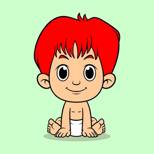 lindo bebé de dibujos animados para uso comercial