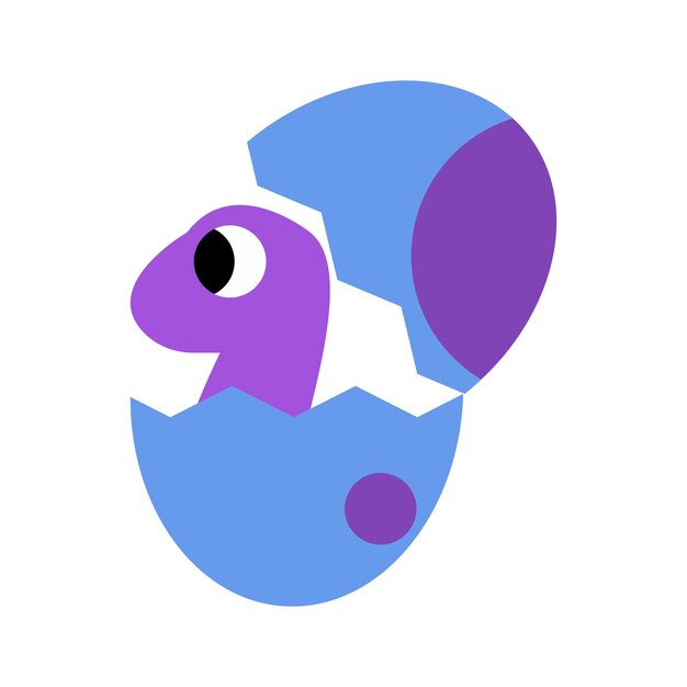 Lindo bebé dinosaurio aislado Ilustración vectorial para niños sobre un fondo blanco