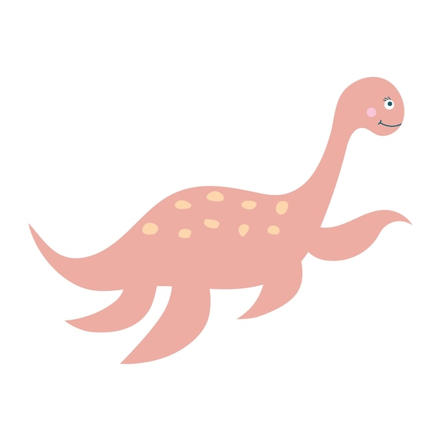 Lindo bebé dinosaurio personaje de dibujos animados prehistóricos
