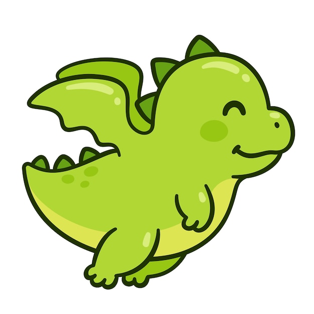 El lindo bebé dragón volando