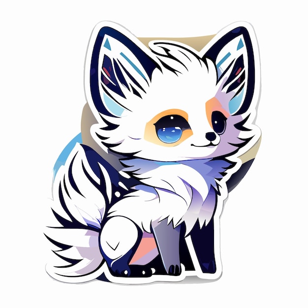 Lindo bebé lobo en el estilo de patrón de vector de pintura de acuarela