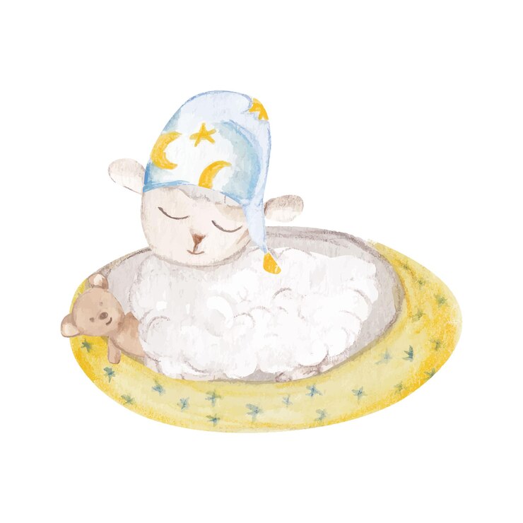 lindo bebé oveja ilustración