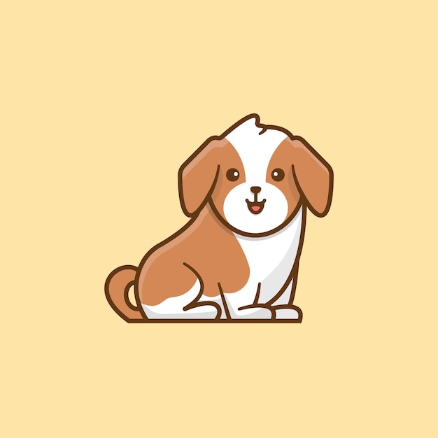 Lindo, bebé, perro, animales, ilustración