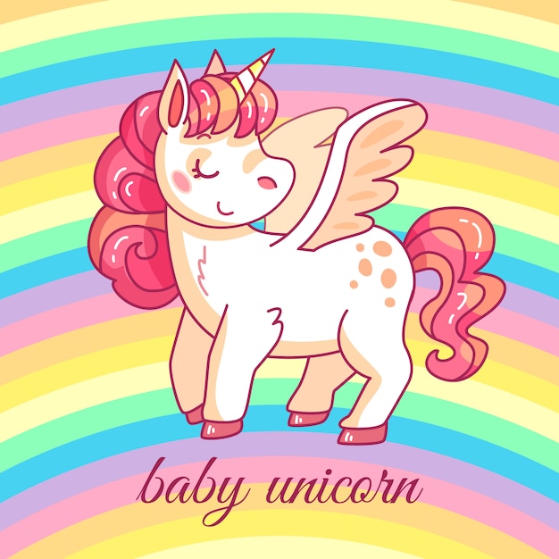 Lindo bebé unicornio