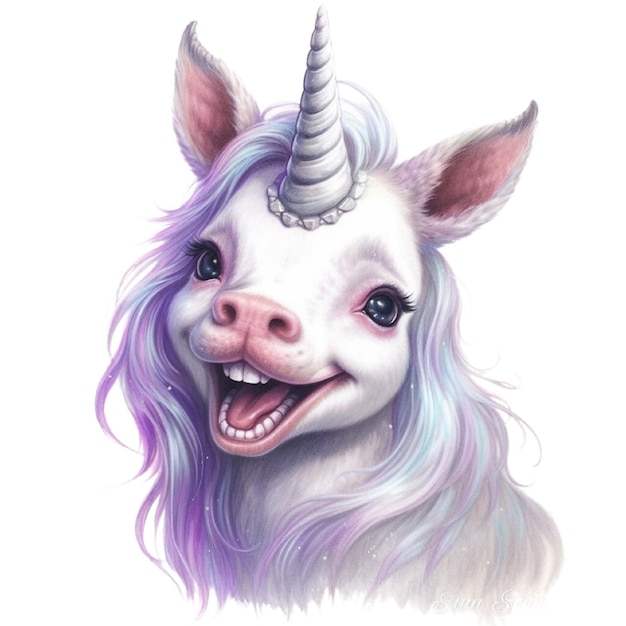 Vector un lindo bebé unicornio