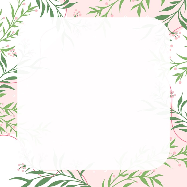 Vector lindo bloc de notas abstracto floral rosa pastel kawaii y fondo de redes sociales