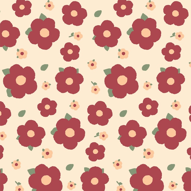 Lindo boho floral vintage choco de patrones sin fisuras chica fondo de pantalla