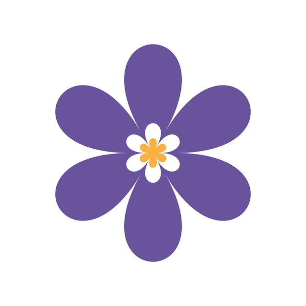 lindo, brillante, moderno, hippie, floral, icono, vector, ilustración, símbolo, diseño